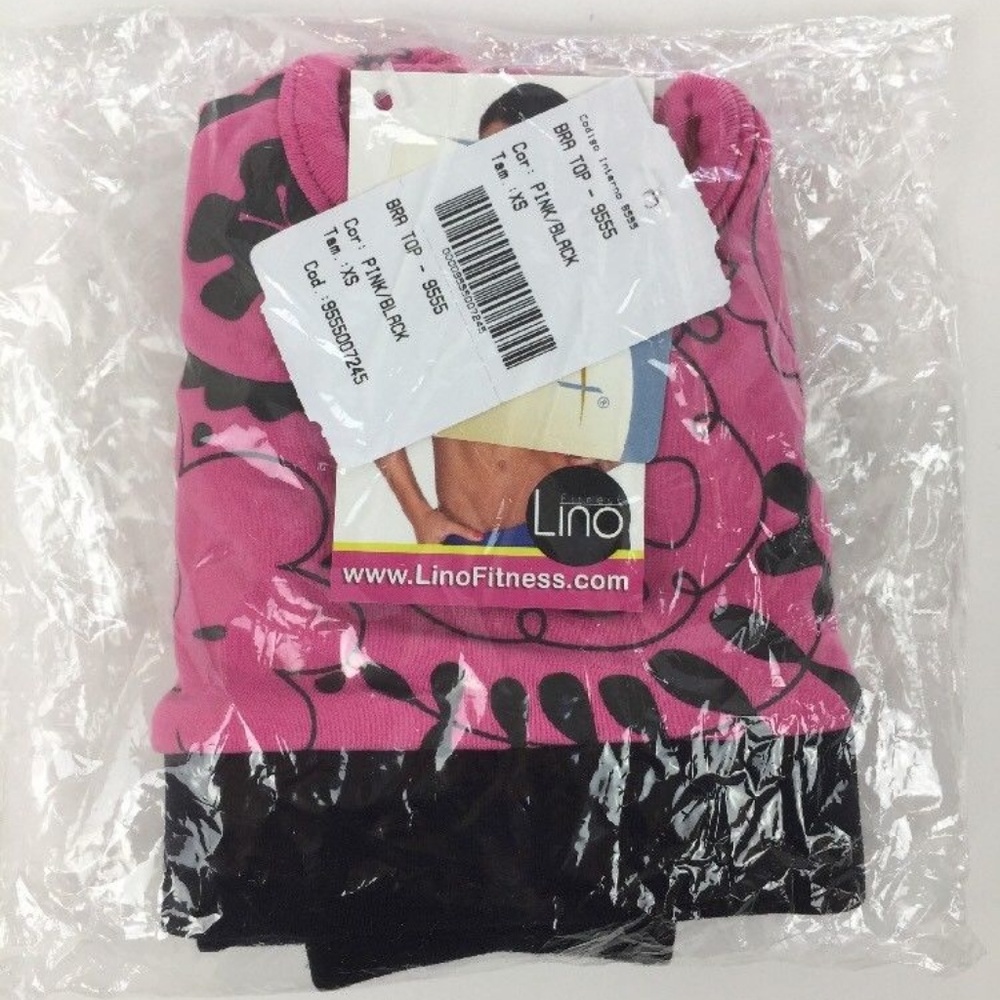 Racerback Pink Bra Top XS-S Compression Brazilian Supplex - Picture 8 of 8